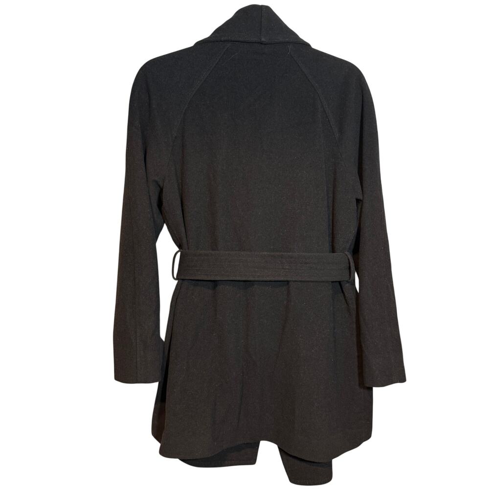 Mango Wool Blend Shawl Collar Wrap Belted Peacoat Old Money Apres Luxury Coat S - Picture 3 of 6